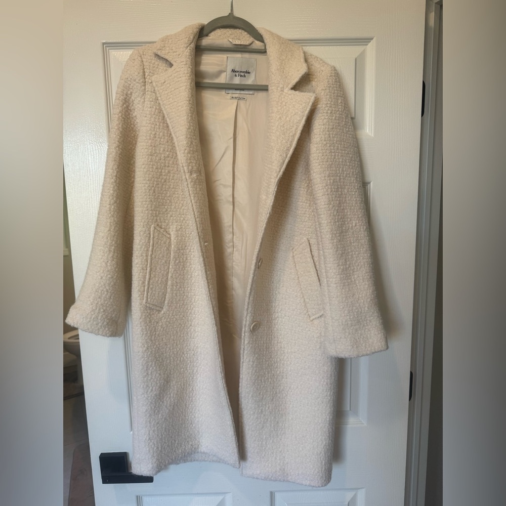 Abercrombie & Fitch Cream Dad Coat